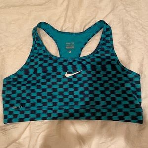 Checkered Nike Pro Sports Bra